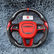 Volante de fibra de carbono TTD Craft Dodge 2016-2023 Charger Challenger / 2014-2023 Durango